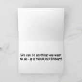 WAT U WILT DOEN - HET IS UW GROTE DAG KAART (Binnen)