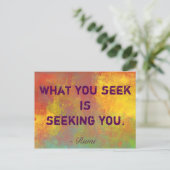 Wat u zoekt Rumi Quote Typografie Briefkaart (Staand voorkant)