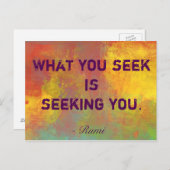 Wat u zoekt Rumi Quote Typografie Briefkaart (Voorkant / Achterkant)