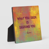 Wat u zoekt Rumi Quote Typografie Fotoplaat (Voorkant)