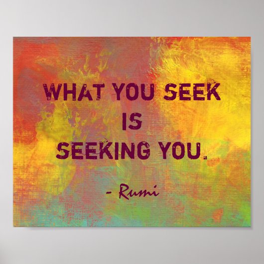 Wat u zoekt Rumi Quote Typografie Poster (Voorkant)