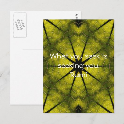 Wat u zoekt Rumi Wisdom Attractie Citaat Briefkaart (Voorkant / Achterkant)