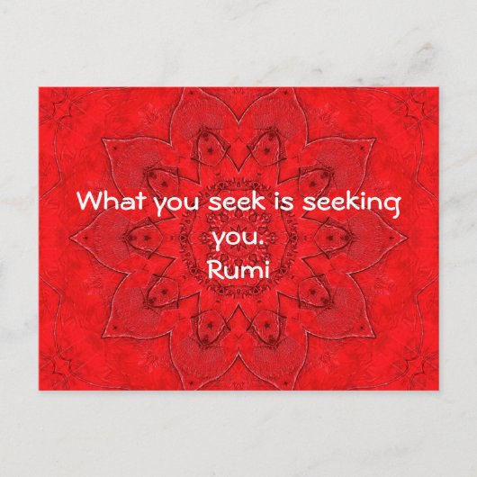 Wat u zoekt Rumi Wisdom Attractie Citaat Briefkaart (Voorkant)