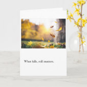 Wat valt, blijft van belang kaart (Gele Bloem)