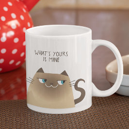 Wat Van Jou Is, Is Van Mij Kat Koffiemok Grappige Grote Koffiekop