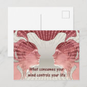 Wat verbruikt je geest bepaalt je leven briefkaart (Voorkant / Achterkant)