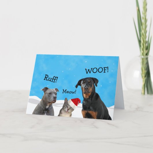 Wat verwacht je van de kerstkaart? feestdagen kaart (Voorkant)