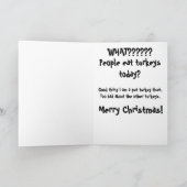 Wat? Verward Turkije, vrolijk kerstfeest Feestdagen Kaart (Binnen)