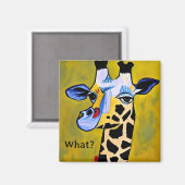 "Wat?" Verzoekt de Abstracte Giraffe met verdoofd Magneet (Voorkant / Achterkant)