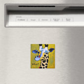 "Wat?" Verzoekt de Abstracte Giraffe met verdoofd Magneet (Insitu (Vaatwasser))