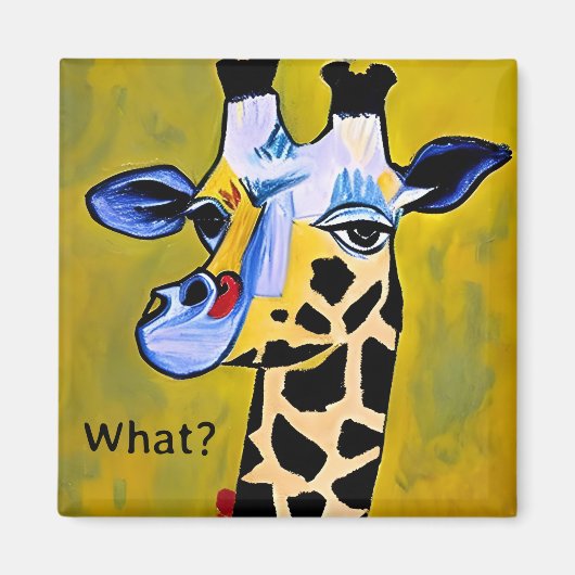 "Wat?" Verzoekt de Abstracte Giraffe met verdoofd Magneet (Voorkant)