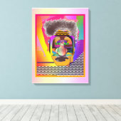 Wat volgende gezicht nieuwigheid canvas afdruk (Insitu (Houten vloer))