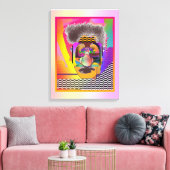 Wat volgende gezicht nieuwigheid canvas afdruk (Insitu (Woonkamer))