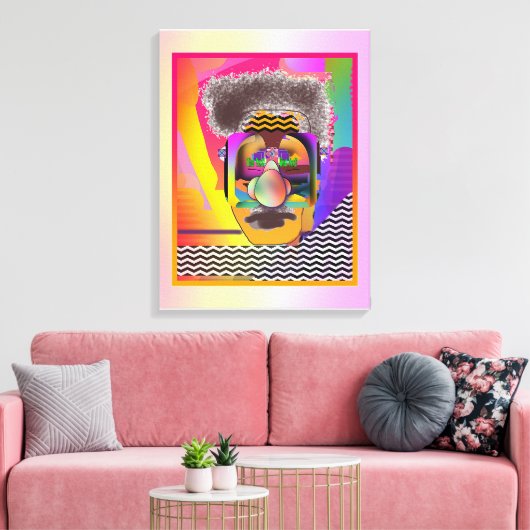 Wat volgende gezicht nieuwigheid canvas afdruk (Insitu (Woonkamer))