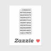 Wat volgt 3.14 sticker (Vel)