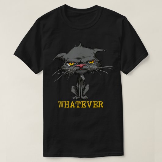 Wat voor angry Cat Funny Sarcastic Bored Cat Lover T-shirt (Design voorkant)