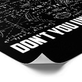 Wat voor deel van begrijp je niet grappige Wiskund Poster (Hoek)