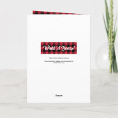 Wat voor een jaar 2 foto-kerstrood buffel feestdagen kaart (Achterkant)