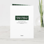 Wat voor een jaar 2 foto met kerstgroen buffel feestdagen kaart (Achterkant)