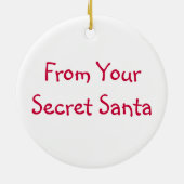 Wat voor geheim kerstcadeau? keramisch ornament (Achterkant)