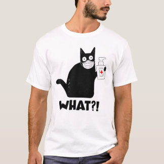 Wat voor gezichtsmasker zwarte kattehandje anitize t-shirt