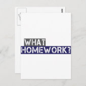 wat voor huiswerk ? briefkaart (Voorkant / Achterkant)