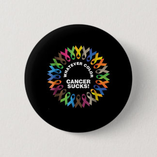 Wat voor kleurenkanker er ook uitkomt, vecht kanke ronde button 5,7 cm