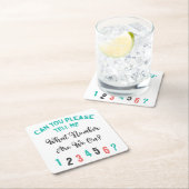 Wat voor nummer hebben we? kartonnen onderzetters (Insitu)