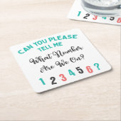 Wat voor nummer hebben we? kartonnen onderzetters (Schuin)