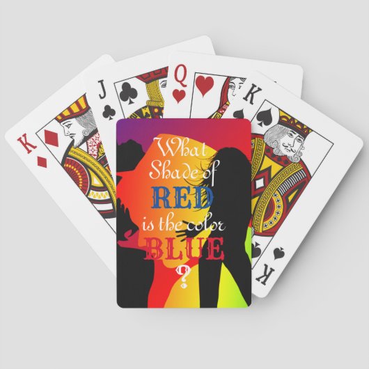 Wat voor soort rood is Blauw? Pokerkaarten (Achterkant)