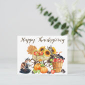 Wat voor Turkije? Innocent Cats, Happy Thanksgivin Kaart (Staand voorkant)