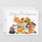 Wat voor Turkije? Innocent Cats Thanksgiving Invit Kaart (Voorkant)