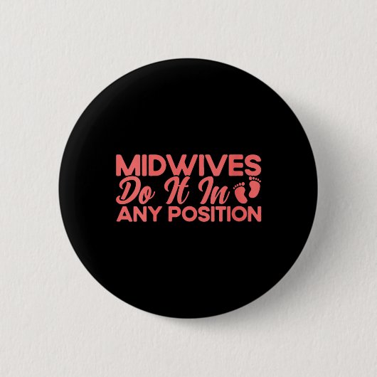 Wat vroedvrouwen doen ronde button 5,7 cm (Voorkant)