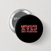 Wat vroedvrouwen doen ronde button 5,7 cm (Voorkant /achterkant)