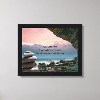 Wat wacht op stretched canvas afdrukken