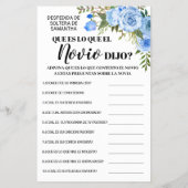 Wat was de tweetalige Groom Say Shower Game-kaart? Flyer (Achterkant)