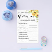 Wat was Groom Say Vrijgezellenfeest-spelkaart? Flyer (Enkel)