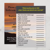 Wat was het prijsspel | Familiereünie zonsondergan Kaart (Voorkant / Achterkant)