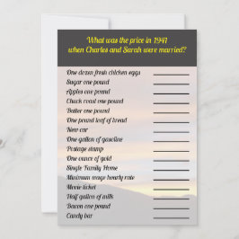 Wat was het prijsspel | Familiereünie zonsondergan Kaart