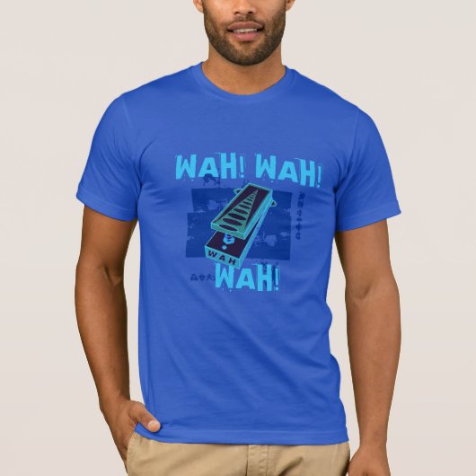 Wat? Wat? Wat? Guitar Pedal, blauw T-shirt (Voorkant)