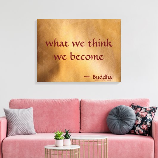 Wat we denken dat we worden canvas afdruk (Insitu (Woonkamer))