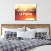 Wat We Denken Worden We - Boeddha Kunst Canvas Afdruk (Insitu (Slaapkamer))