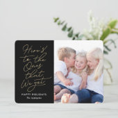 Wat We Hebben BEWERKBARE KLEUR Kerst Foto Kaart (Staand voorkant)