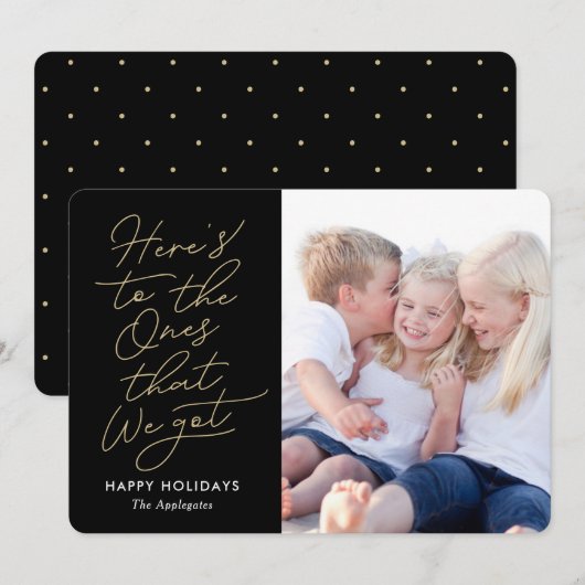 Wat We Hebben BEWERKBARE KLEUR Kerst Foto Kaart (Voorkant / Achterkant)