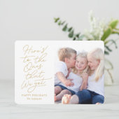 Wat We Hebben BEWERKBARE KLEUR Kerst Foto Kaart (Staand voorkant)