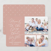 Wat We Hebben BEWERKBARE KLEUR Kerst Foto Kaart (Voorkant / Achterkant)