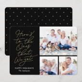 Wat We Hebben BEWERKBARE KLEUR Kerst Foto Kaart (Voorkant / Achterkant)