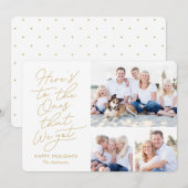 Wat we hebben een EDITABLE COLOR Holiday-fotokaart Feestdagenkaart (Voorkant / Achterkant)