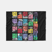 Wat we leren van Black History Sticker Fleece Deken (Voorkant (Horizontaal))