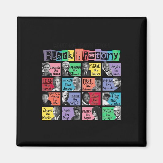 Wat we leren van Black History Sticker Magneet (Voorkant)